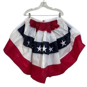 3 Americana Large Bunting Flags for Banisters, Front Porch Railings 48 x 24“